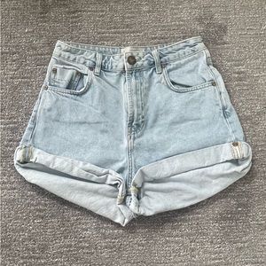 One Teaspoon Best Blue Bandits High Waisted Denim Shorts